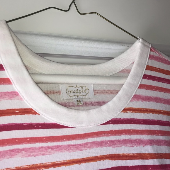 🔸Sale! 🔶 Pink and White Striped T-shirt Dress - Picture 5 of 7